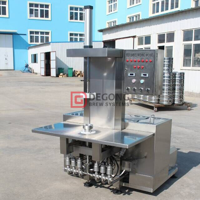 Lavadora / enjuagadora de barril de barril de cerveza de acero inoxidable de 2 estaciones