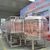 2000L restaurante solía cobre rojo Comercial 3 Vasos de cerveza cervecería equipo de elaboración en Venta