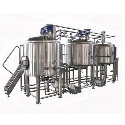 Equipo de cervecería artesanal de grado alimenticio personalizado de acero inoxidable 7BBL con calefacción de vapor para la venta